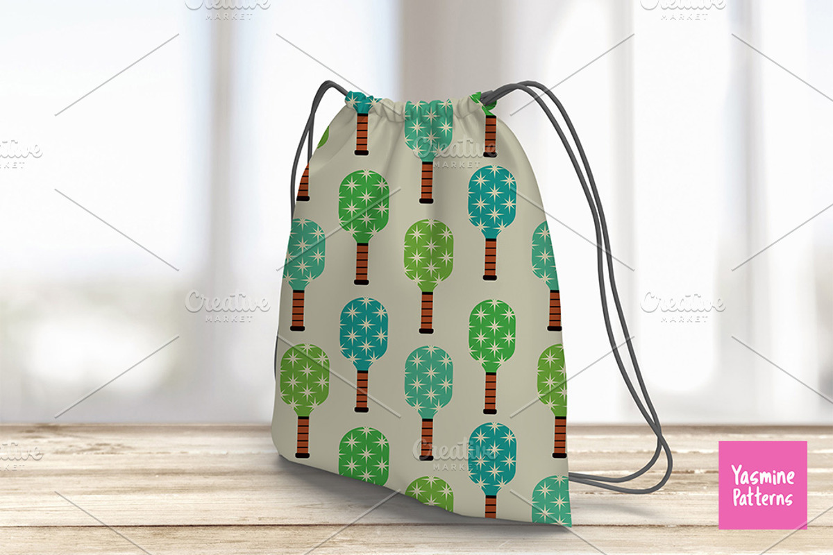 Pickleball Patterns Collection, a Pattern Graphic by Yasmine Patterns (Photo 5 of 7)