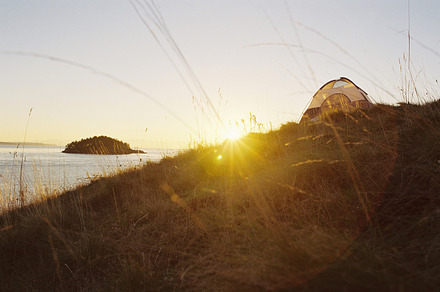 Sunset featuring sunset, ocean, and cold