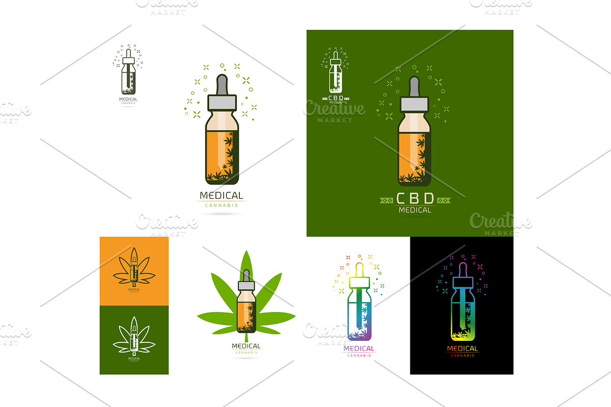 Cannabis oil logo icon template, a Branding & Logo Template by essense