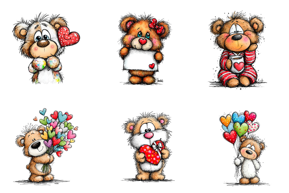valentins day-birthday party teddy c, an Illustration by CreationArt (Photo 2 of 6)