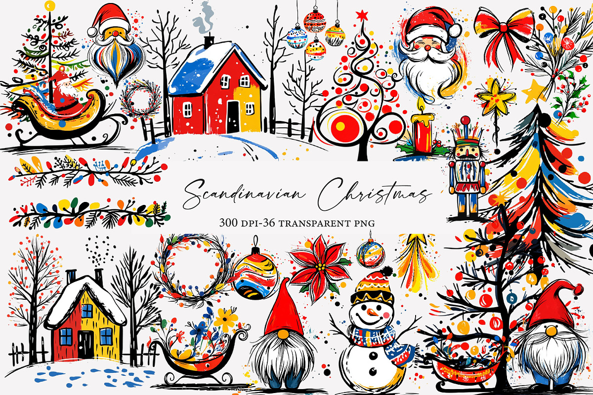 Scandinavian Christmas ClipArt, an Illustration by Designworld (Photo 1 of 5)