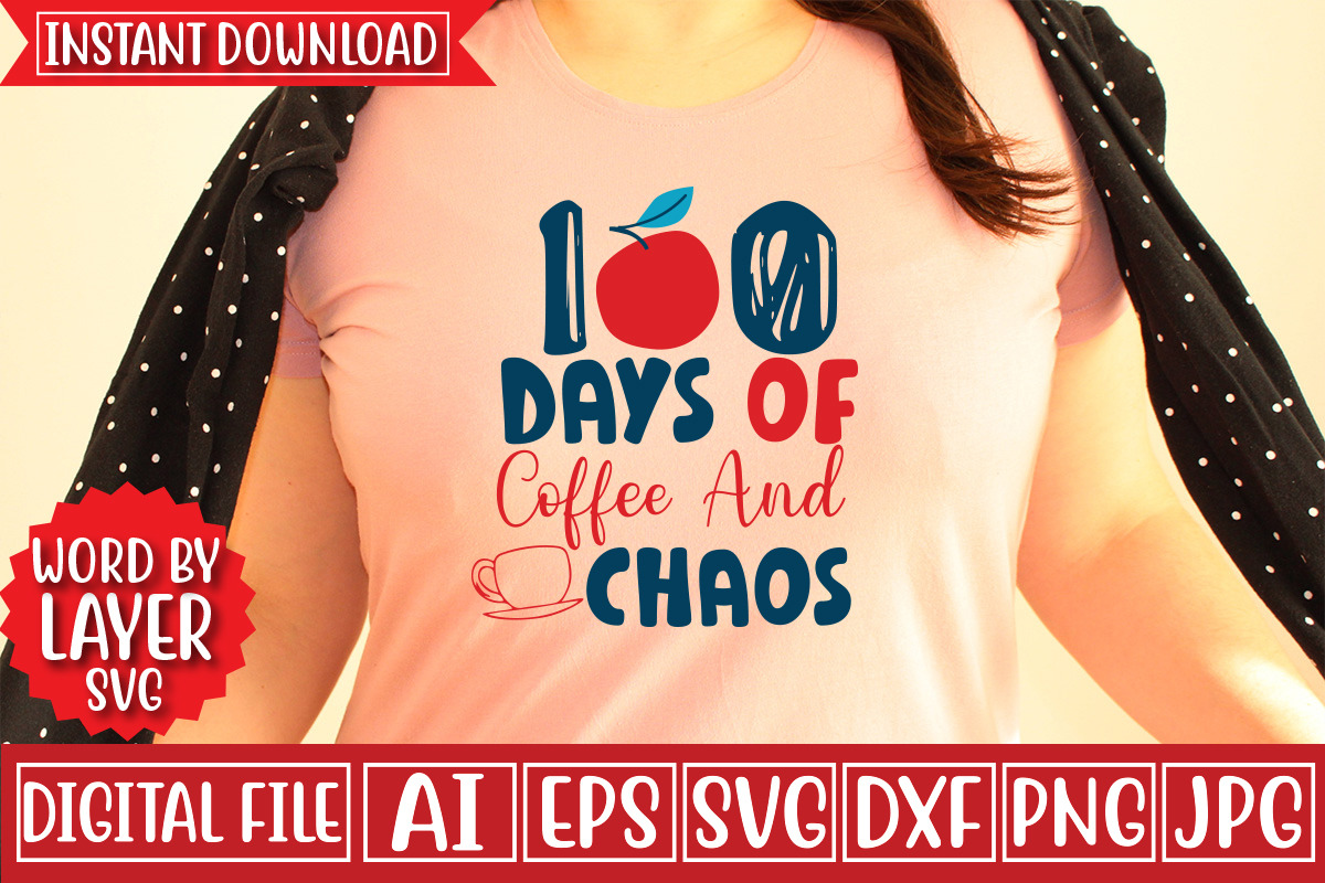 100 Days of School Svg Bundle, an Object Graphic by CrexoraLab (Photo 4 of 4)