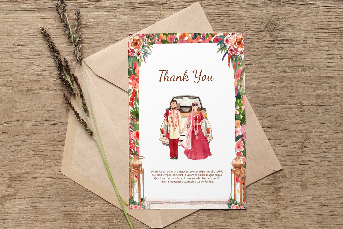 Indian Wedding Watercolor, a Person Illustration by CreativeValuation (Photo 11 of 13)