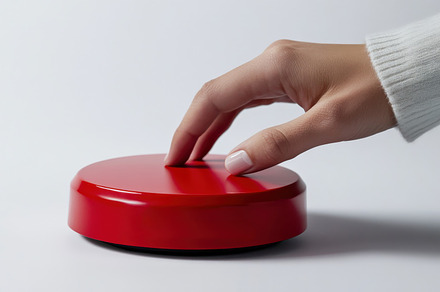 Emergency Red Button Pressed by Hand, a Technology Photo by Virgo Studio