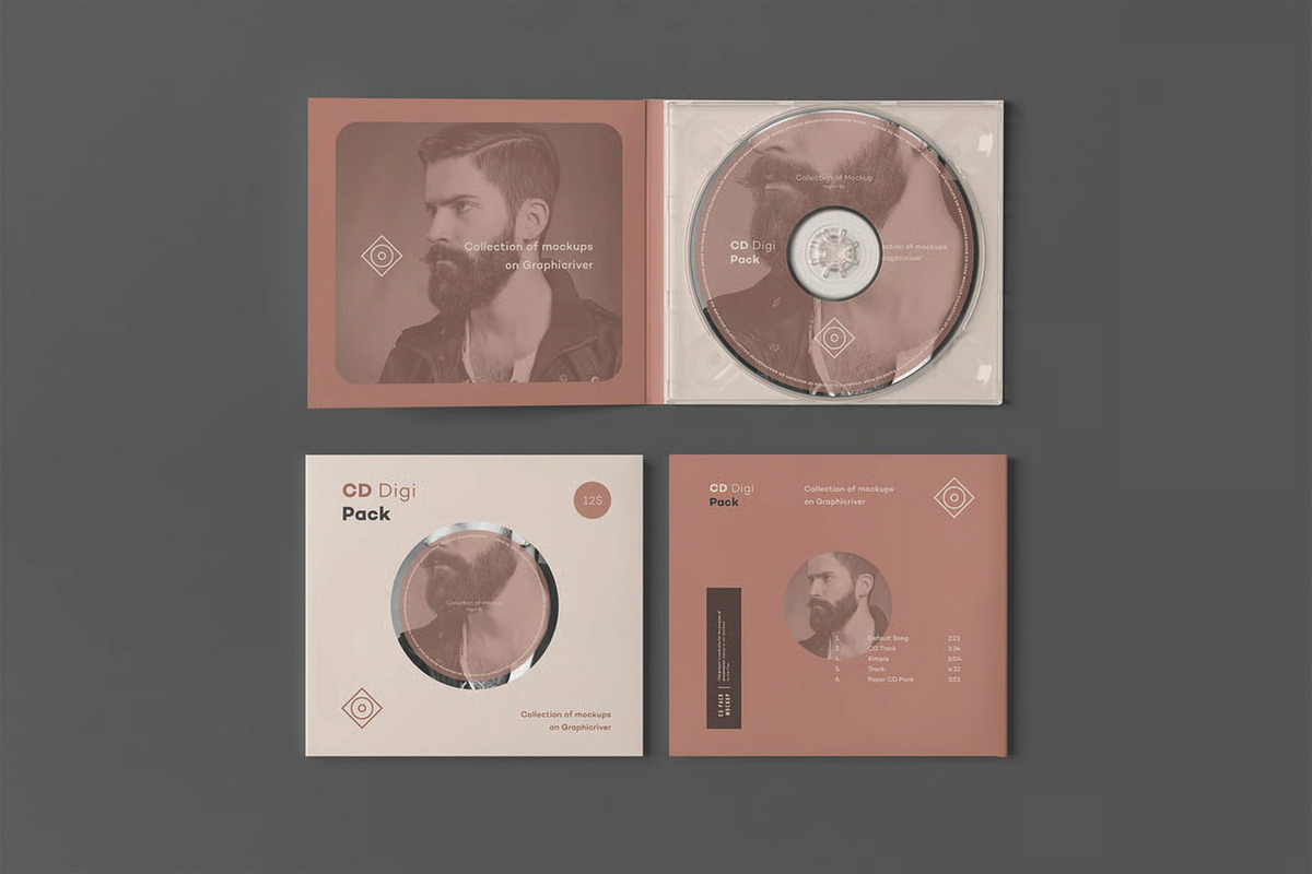 CD Digi Pack Mockup - Album Cover, an Advertising Mockup by DesignRushMarket (Photo 11 of 15)