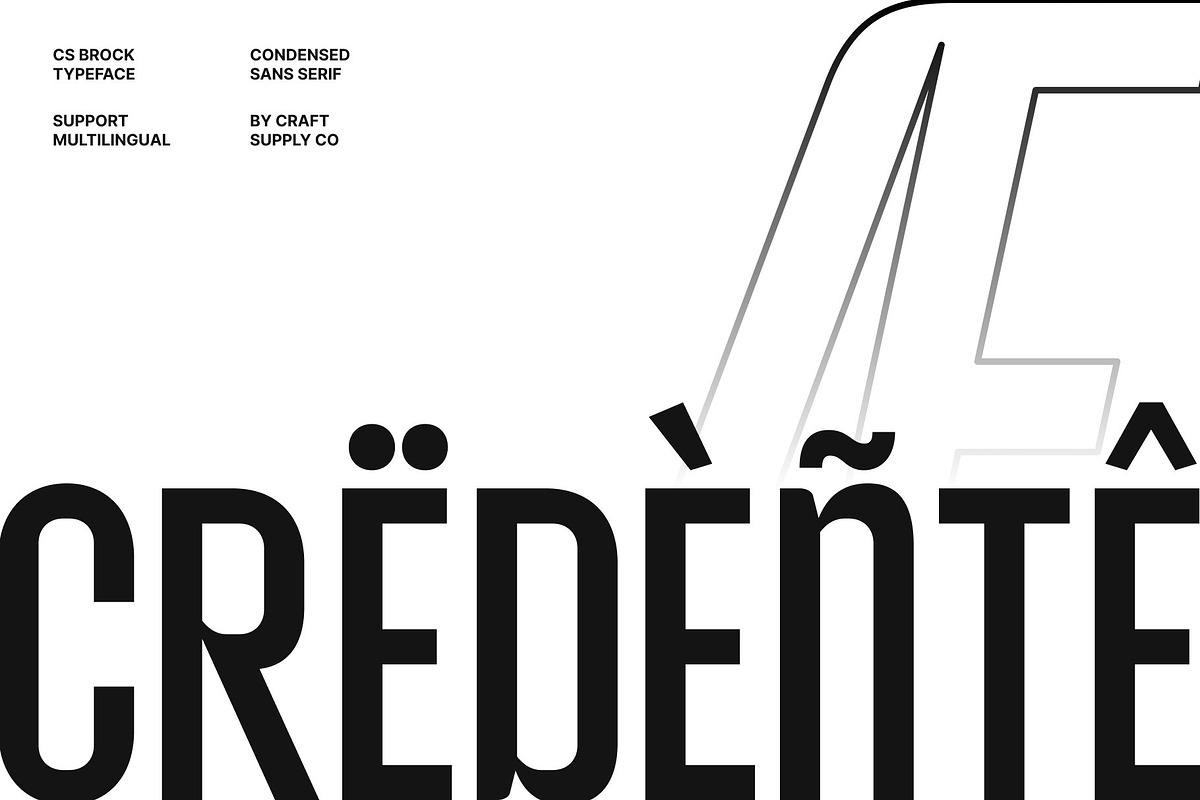 CS Brock – Condensed Font, a Sans Serif Font by Craft Supply Co. (Photo 7 of 8)
