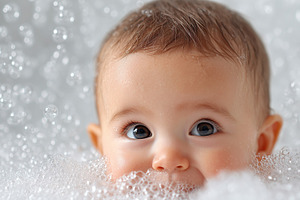 Close up portrait of a cute baby, a Person Photo by MistyDay
