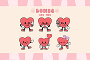 Retro Heart Font + Clipart, a Handwritten Font by Babymimiart (Thumbnail 7 of 7)