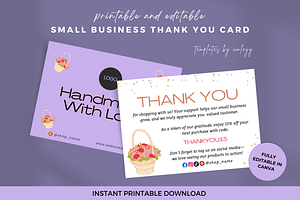 Small Business Thank You Card, a Card Template by Elegant_Studio44