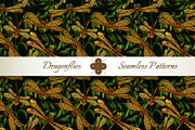 Dragonflies seamless patterns, a Pattern Graphic by Patternalized (Thumbnail 4 of 5)