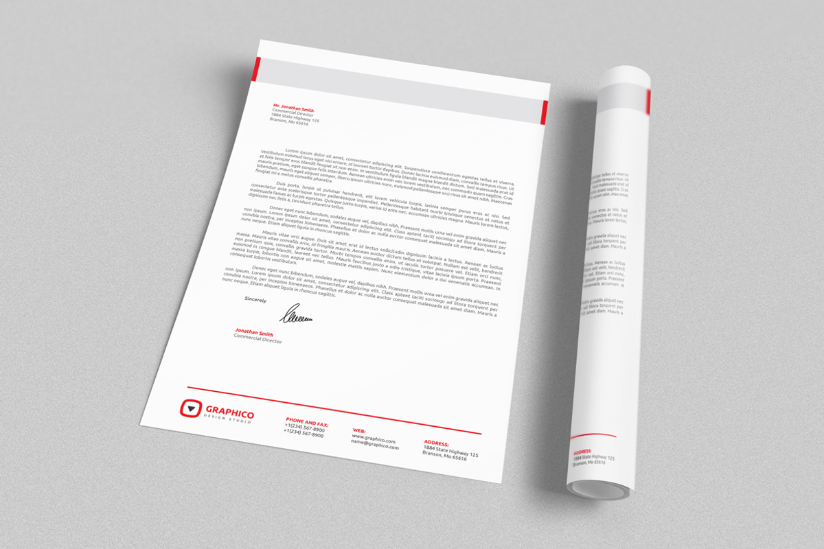 Corporate Letterhead 12 with MS Word, a Stationery Template by ND Design (Photo 2 of 7)