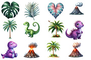 watercolor Dinosaur clipart, an Illustration by Designworld (Thumbnail 4 of 5)