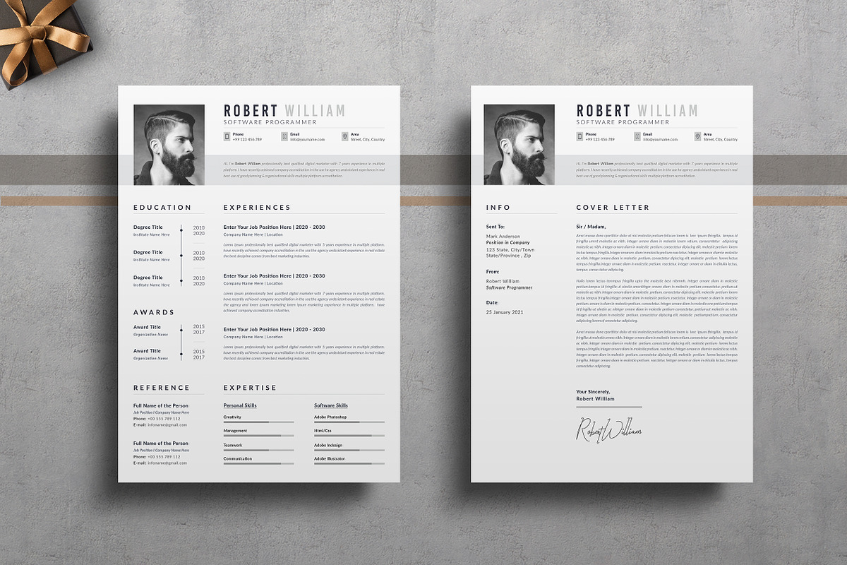 Professional Resume/CV Word, a Resume Template by ResumeDevisers (Photo 3 of 4)