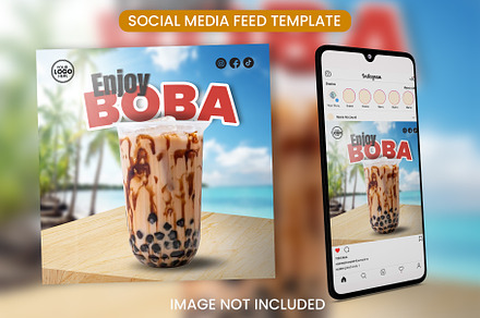 Enjoy Boba Feed Template Design