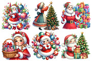 Cute Christmas Mrs Santa Claus PNG, an Illustration by Pixels.Craft (Thumbnail 2 of 7)