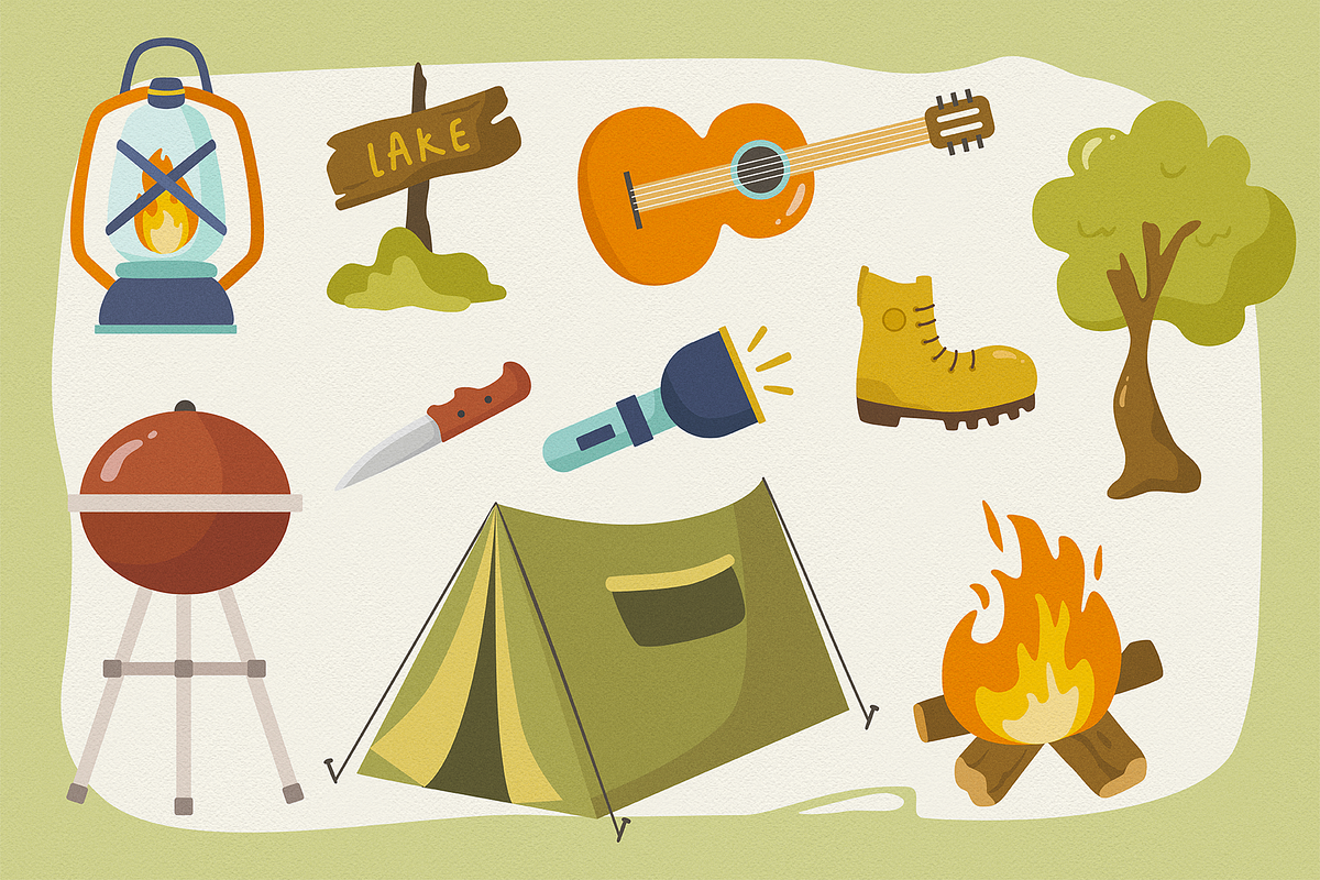 Summer Camp Vector Clipart Pack, a Decorative Illustration by Telllu & Friends (Photo 3 of 5)