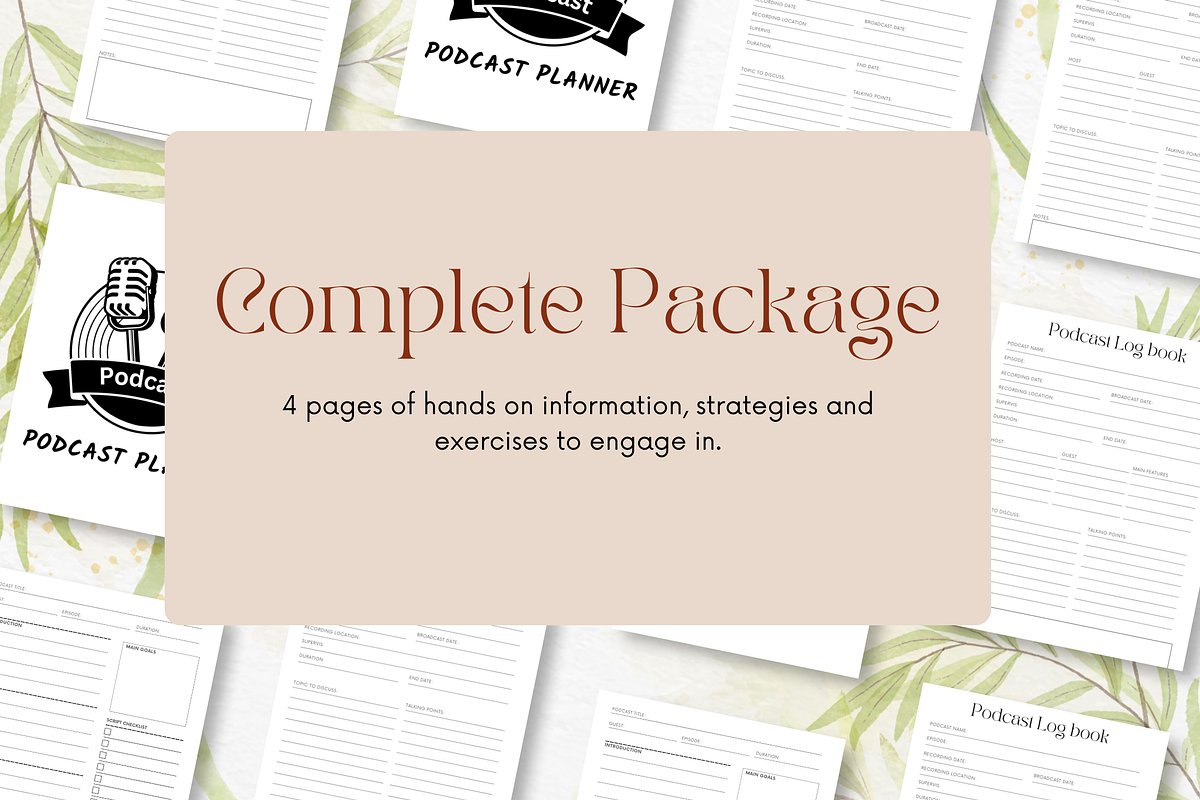 Podcast Planner Canva Template + PDF, a Stationery Template by Designbudy (Photo 6 of 7)