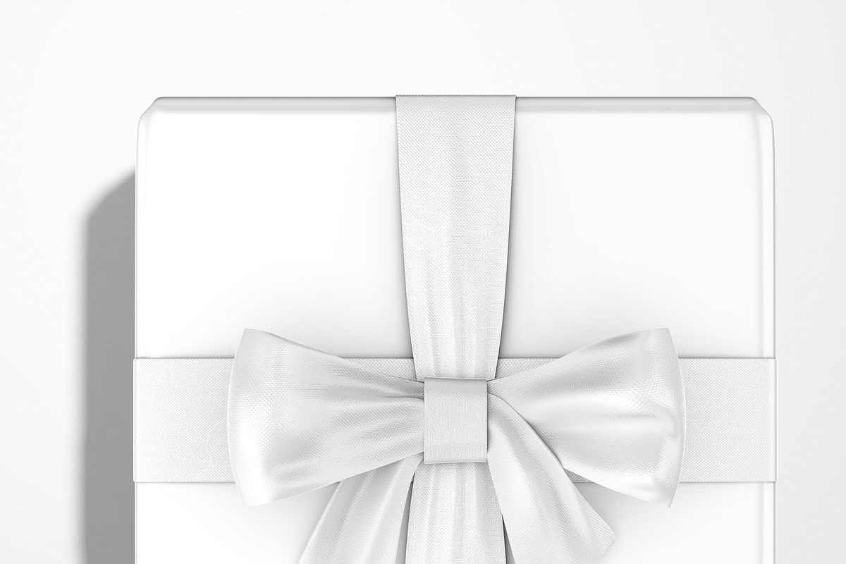 Gift Box Mockup with Ribbon, a Packaging Mockup by Mockupdaddy (Photo 4 of 6)