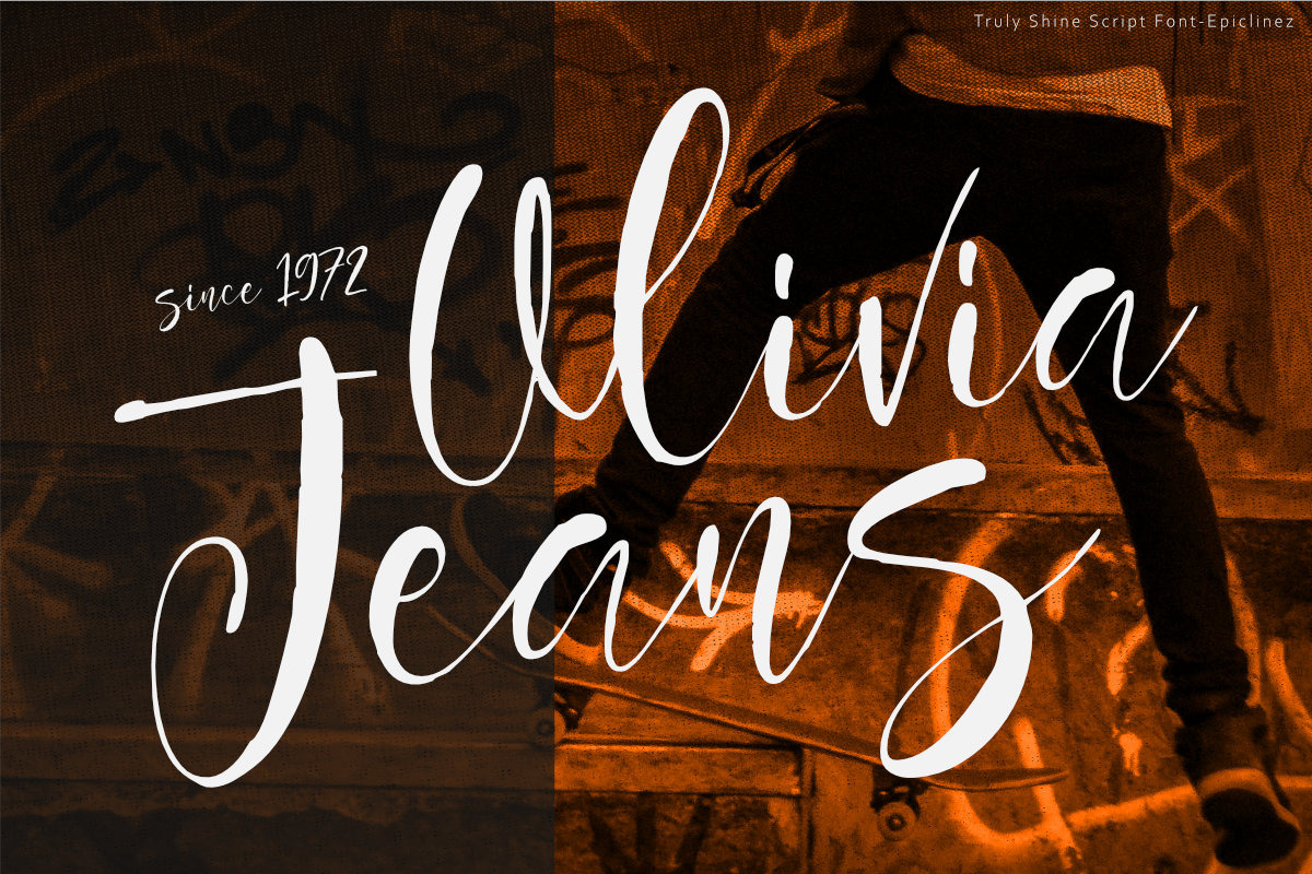 Trully Shine, a Script Font by Epiclinez (Photo 3 of 5)