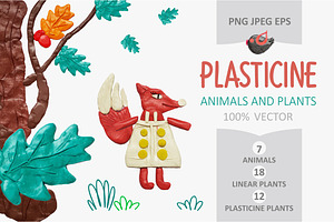 Animals and plants. PLASTICINE.