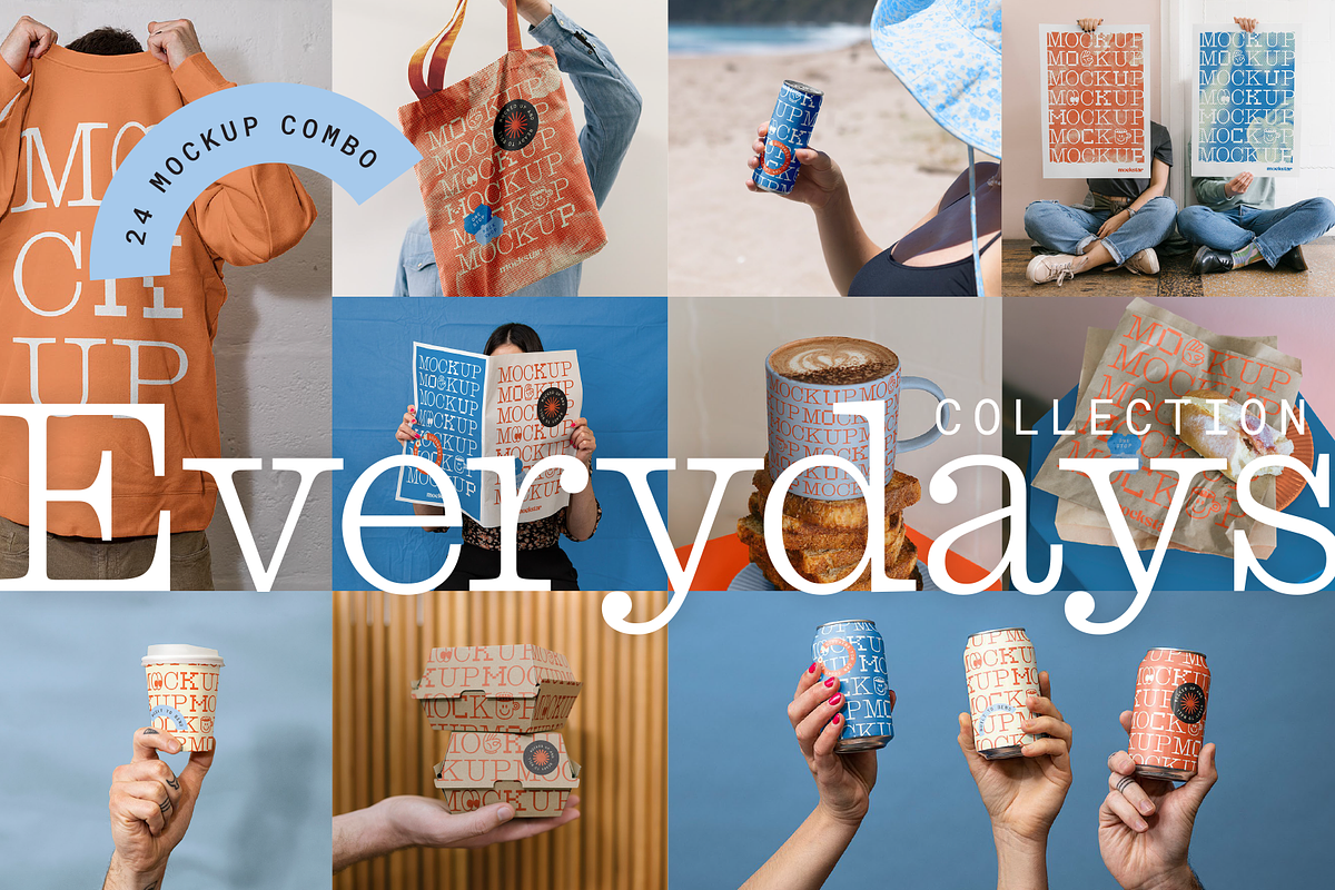 Everydays Collection Combo Bundle, a Packaging Mockup by mockstar (Photo 1 of 9)