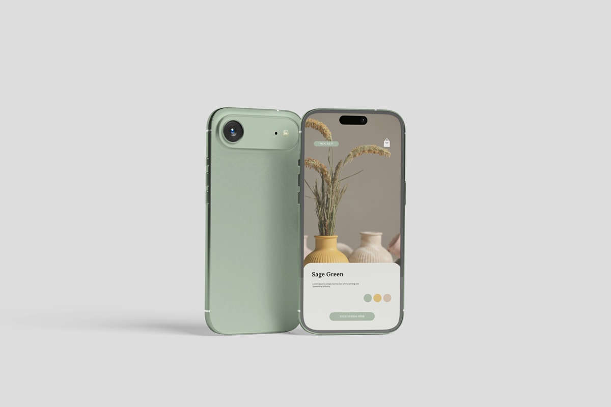 iPhone 17 Air Mockup, an iPhone Mockup by Akaimockup (Photo 5 of 5)
