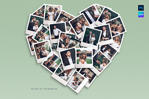 Love Heart Photo Collage Template, a Social Media Template by DesignerCandies