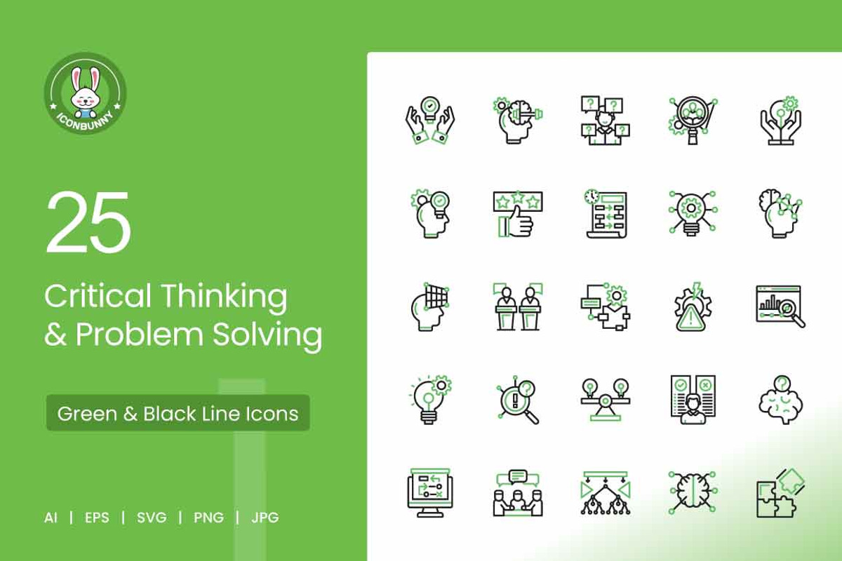 Critical Thinking & Problem Solving, an Outline Icon by IconBunny (Photo 1 of 2)