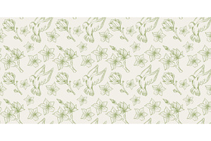 Sketch style spring seamless pattern, an Object Illustration by art PVP - market