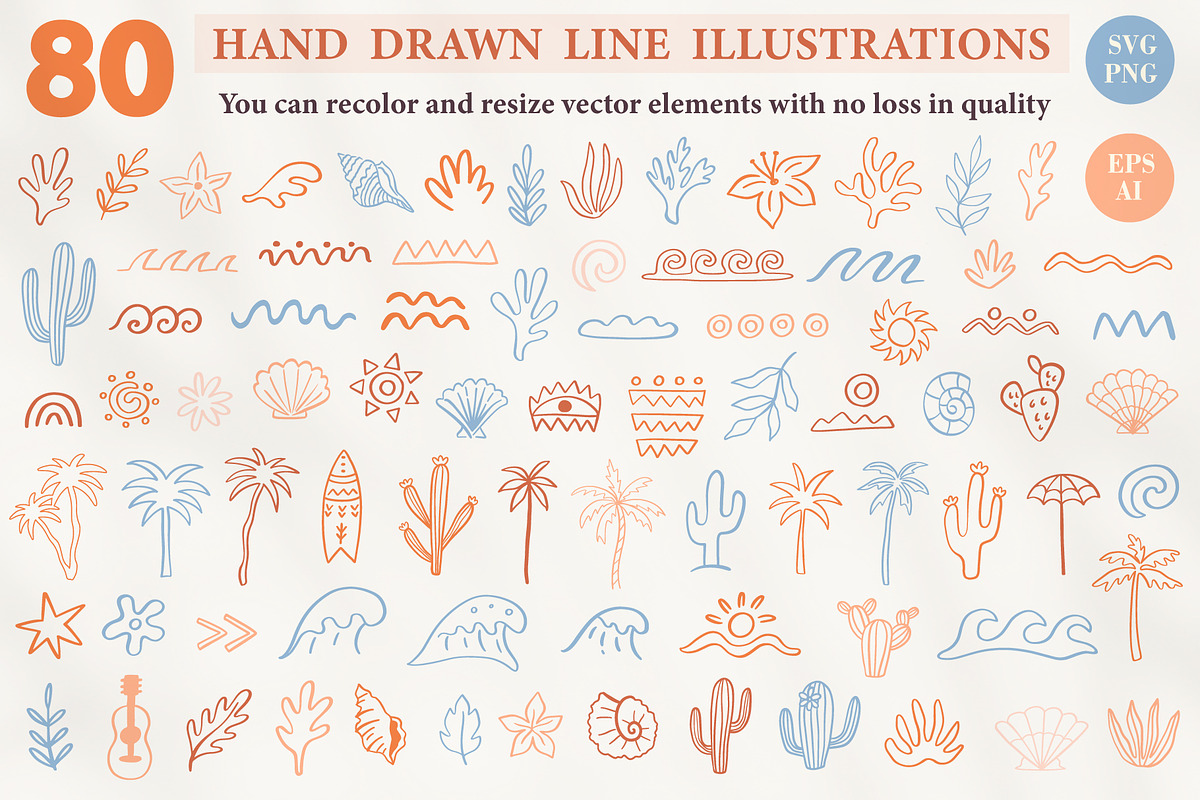 Boho Summer Graphics Bundle - vol 3., a Graphic by Katrinelly (Photo 3 of 17)