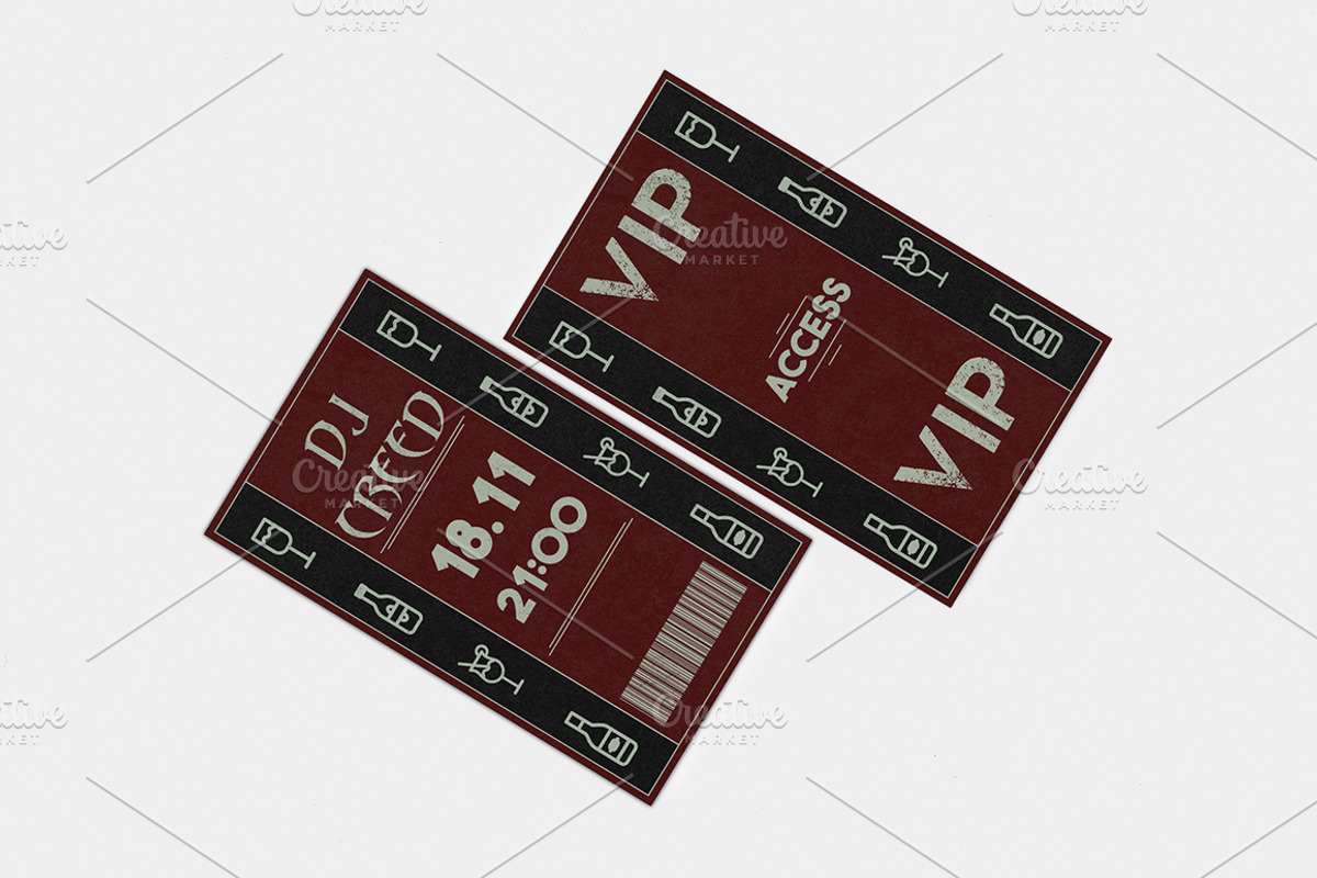 Night Bar VIP Pass, a Card Template by Konakchiev (Photo 2 of 3)