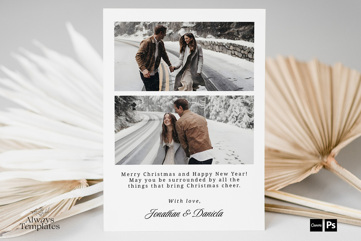 Christmas Card Template CC222, a Card Template by Always Templates (Photo 3 of 3)