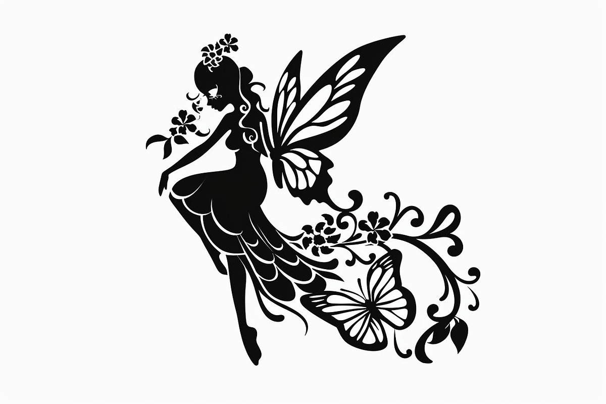 Silhouette of a fairy with delicate, an Illustration by Amazin_art (Photo 3 of 13)
