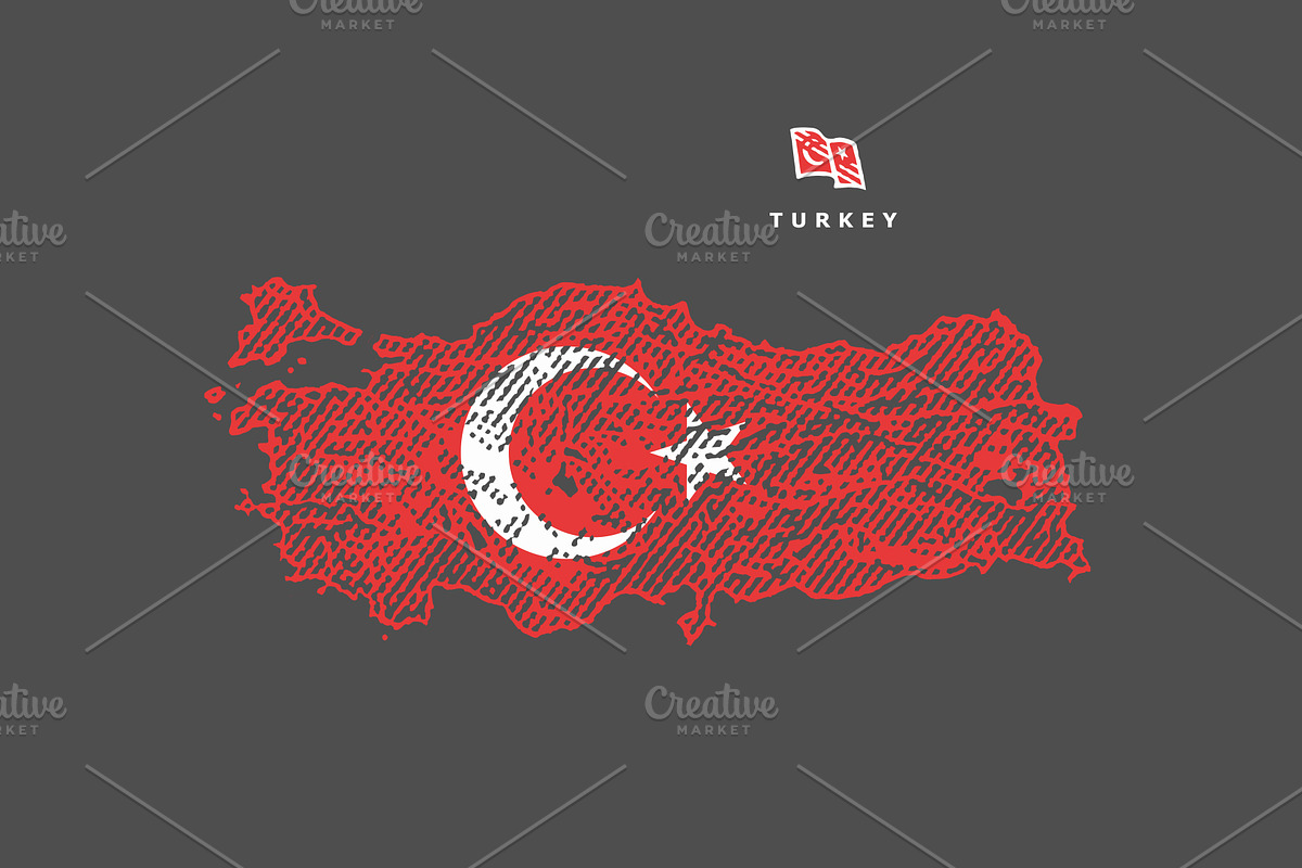 Colored map of Turkey, an Illustration by Irina Trusova (Photo 3 of 4)