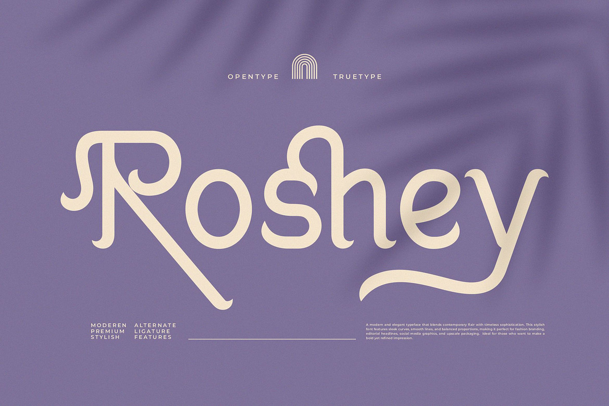 Roshey || Modern Elegant Serif Font, a Serif Font by Ermedia Studio (Photo 1 of 10)