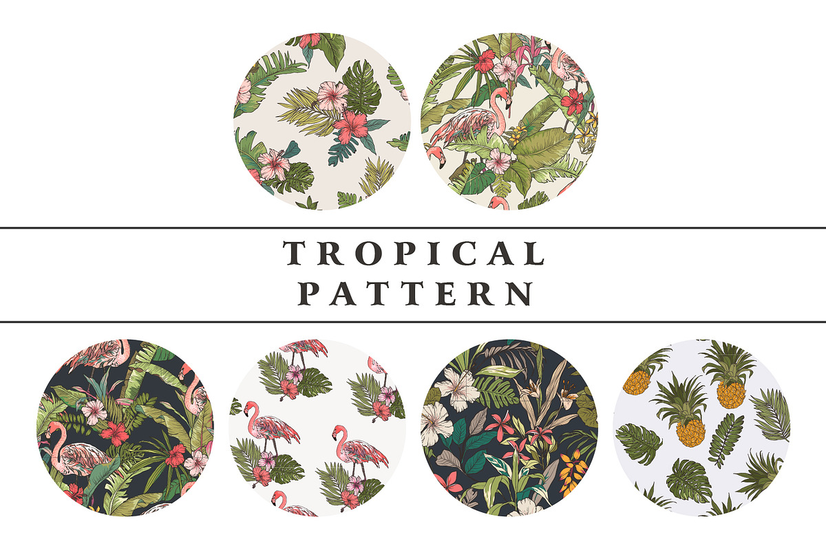 Tropical flower pattern, a Pattern Graphic by Graphic Box (Photo 8 of 8)