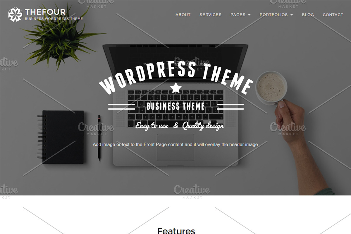 TheFour - WordPress Business Theme, a WordPress Template by GretaThemes