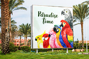 Parrots-watercolor set, an Animal Illustration by KatBranchArt (Thumbnail 5 of 5)
