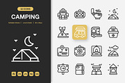 Camping Icons, an Icon by Spacepixel Creative (Thumbnail 1 of 3)