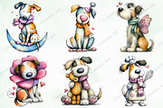 Valentine Quirky Dog Clipart Bundle, an Illustration by Creative Art (Thumbnail 3 of 10)