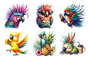Watercolor parrot crazy Clipart, an Illustration by Daily.Designs (Thumbnail 5 of 5)