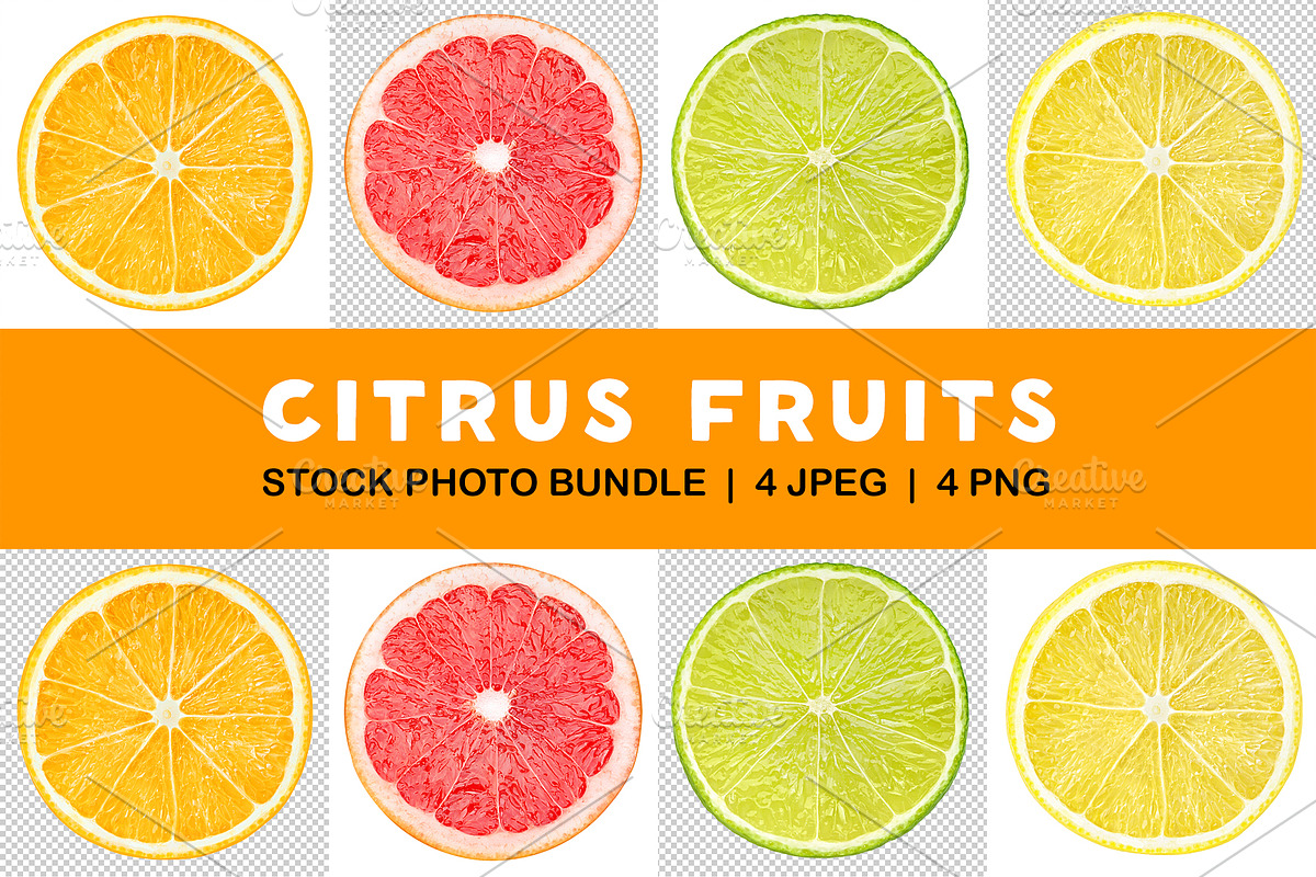 Slices of citrus fruits, an Object Graphic by Fruits+Veggies (Photo 1 of 4)