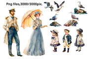 Cruise, nautical watercolor clipart, a Person Illustration by AkvarelRiver (Thumbnail 2 of 8)