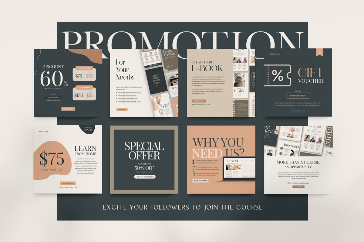 Instagram For eCourse Coach CANVA PS, a Social Media Template by Eviory (Photo 45 of 56)