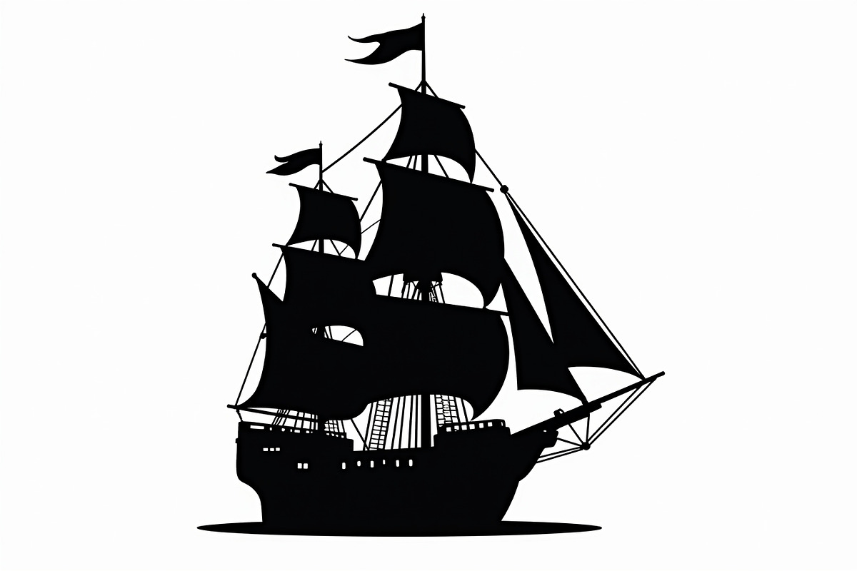 Classic Sailing Ship Vector Bundl, an Object Graphic by hafijul (Photo 7 of 11)