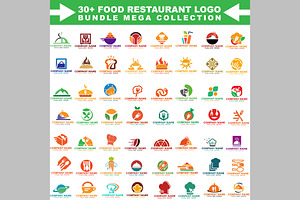30+ Food Restaurant Logo Mega Bundle