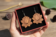 Lotus Flower Earring Laser Cut Desig, an Object Graphic by Amazin_art (Thumbnail 2 of 5)