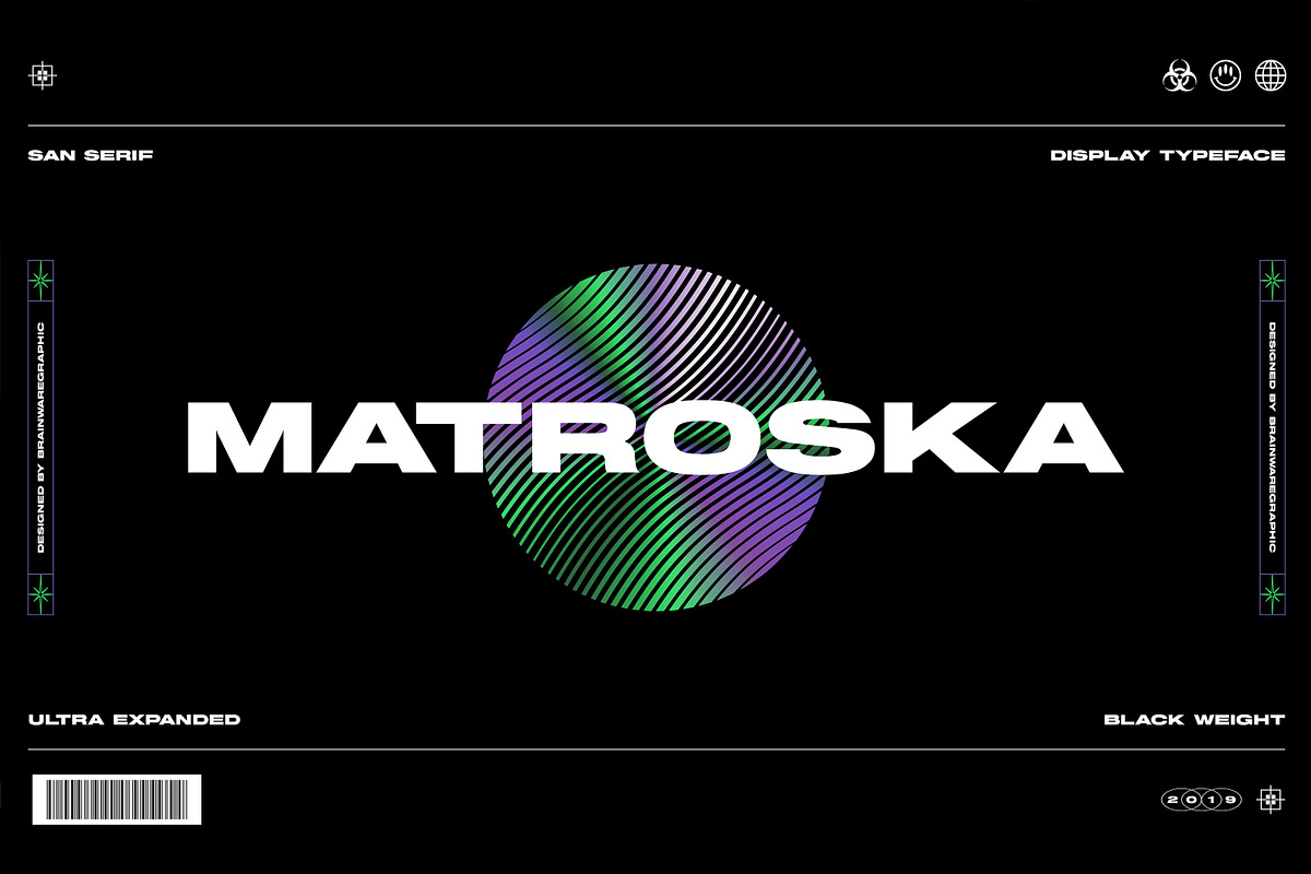 Matroska Font, a Sans Serif Font by Brainware Graphic (Photo 1 of 9)