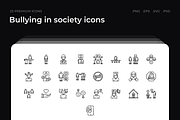 Bullying in society icons, an Outline Icon by Wencory (Thumbnail 1 of 2)