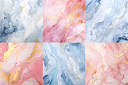 Marble Backgrounds. Pink Blue Gold, a Background Graphic by MuzaArtStudio (Thumbnail 3 of 8)